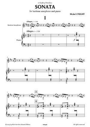Sonata for baritone saxophone and piano